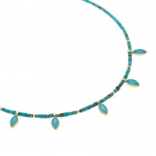 Boho turquoise necklace