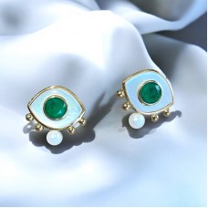Μάτια σκουλαρίκια με φιλντισι 